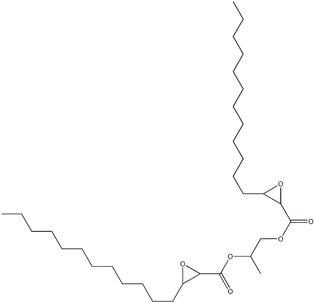 Bis(2,3-epoxypentadecanoic acid)1,2-propanediyl ester Struktur