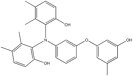 N,N-Bis(6-hydroxy-2,3-dimethylphenyl)-3-(3-hydroxy-5-methylphenoxy)benzenamine Struktur