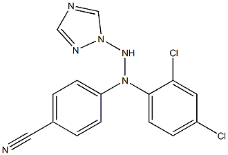 1-(1H-1,2,4-Triazol-1-yl)-2-[4-cyanophenyl]-2-(2,4-dichlorophenyl)hydrazine Struktur