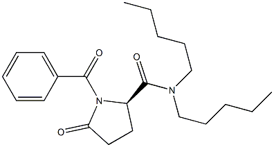 (2R)-1-Benzoyl-5-oxo-N,N-dipentyl-2-pyrrolidinecarboxamide Struktur