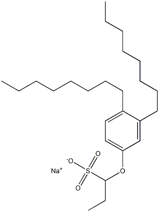 1-(3,4-Dioctylphenoxy)propane-1-sulfonic acid sodium salt Struktur