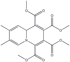 7,8-Dimethyl-9aH-quinolizine-1,2,3,4-tetracarboxylic acid tetramethyl ester Struktur