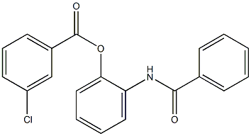 3-Chlorobenzoic acid 2-benzoylaminophenyl ester Struktur