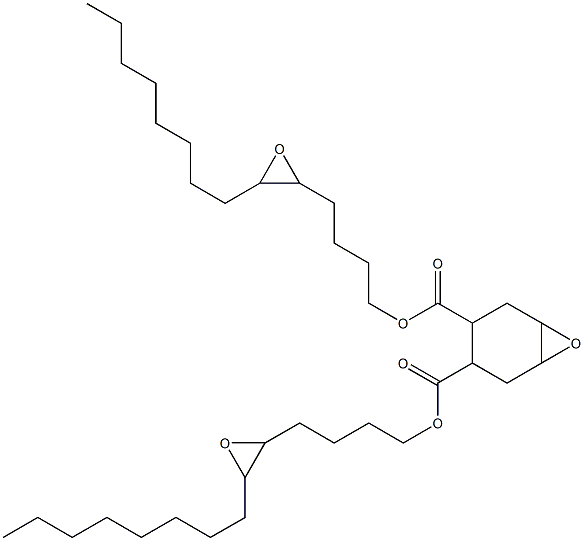 7-Oxabicyclo[4.1.0]heptane-3,4-dicarboxylic acid bis(5,6-epoxytetradecan-1-yl) ester Struktur