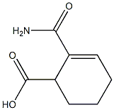 2-Carbamoyl-2-cyclohexene-1-carboxylic acid Struktur