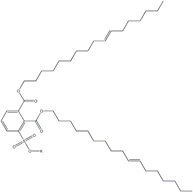 3-(Potassiosulfo)phthalic acid di(10-heptadecenyl) ester Struktur