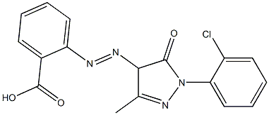 1-(2-Chlorophenyl)-3-methyl-4-(2-carboxyphenylazo)-1H-pyrazol-5(4H)-one Struktur