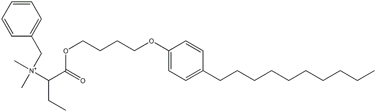 N,N-Dimethyl-N-benzyl-N-[1-[[4-(4-decylphenyloxy)butyl]oxycarbonyl]propyl]aminium Struktur