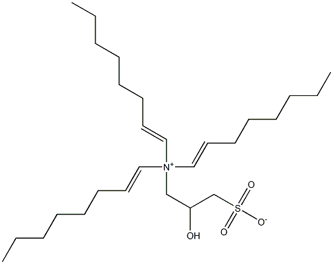 N,N-Di(1-octenyl)-N-(2-hydroxy-3-sulfonatopropyl)-1-octen-1-aminium Struktur