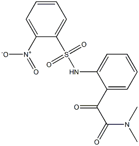 2-Nitro-N-[2-[[(dimethylamino)carbonyl]carbonyl]phenyl]benzenesulfonamide Struktur