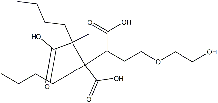 Butane-1,2,3-tricarboxylic acid 1-[2-(2-hydroxyethoxy)ethyl]2,3-dibutyl ester Struktur