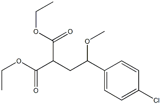 2-[2-Methoxy-2-(p-chlorophenyl)ethyl]malonic acid diethyl ester Struktur