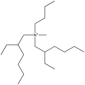 N-Butyl-2-ethyl-N-(2-ethylhexyl)-N-methyl-1-hexanaminium Struktur