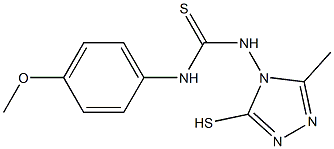 4-[[(4-Methoxyphenyl)thiocarbamoyl]amino]-5-methyl-4H-1,2,4-triazole-3-thiol Struktur