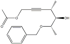 (2S,3R,4S)-2-Benzyloxy-4-methyl-7-acetoxy-5-heptyn-3-ol Struktur