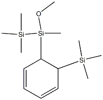 5-(1-Methoxy-1,2,2,2-tetramethyldisilanyl)-6-(trimethylsilyl)cyclohexa-1,3-diene Struktur