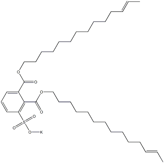 3-(Potassiosulfo)phthalic acid di(12-tetradecenyl) ester Struktur