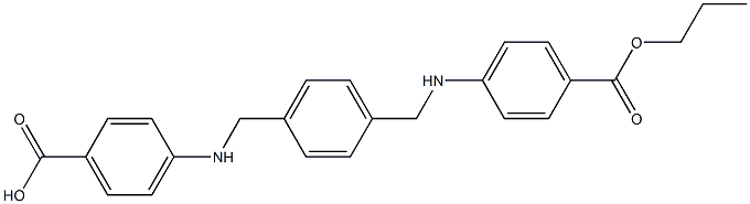 4,4'-[p-Phenylenebis(methylene)bis(imino)]bis[benzoic acid propyl] ester Struktur