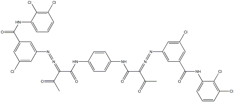 3,3'-[1,4-Phenylenebis[iminocarbonyl(acetylmethylene)azo]]bis[N-(2,3-dichlorophenyl)-5-chlorobenzamide] Struktur