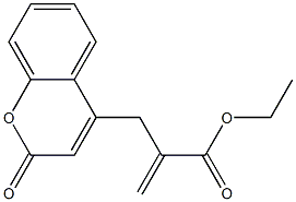 3-[(2-Oxo-2H-1-benzopyran)-4-yl]-2-methylenepropanoic acid ethyl ester Struktur