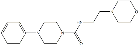 4-Phenyl-N-(2-morpholinoethyl)piperazine-1-carboxamide Struktur