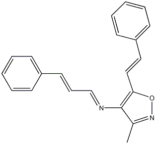 4-(Cinnamylideneamino)-3-methyl-5-styrylisoxazole Struktur