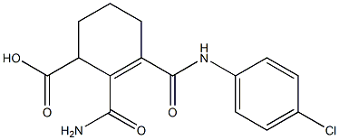 N-[4-Chlorophenyl]-3,4,5,6-tetrahydrophthalamidic acid Struktur