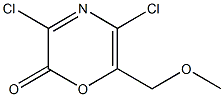 3,5-Dichloro-6-(methoxymethyl)-2H-1,4-oxazin-2-one Struktur