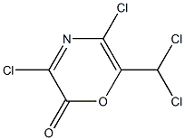 3,5-Dichloro-6-(dichloromethyl)-2H-1,4-oxazin-2-one Struktur