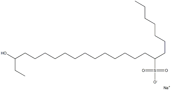 22-Hydroxytetracosane-8-sulfonic acid sodium salt Struktur