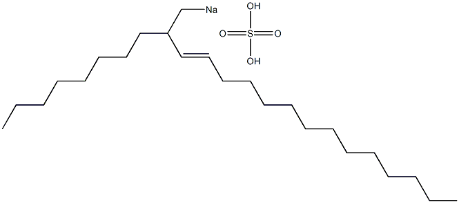 Sulfuric acid 2-octyl-3-hexadecenyl=sodium ester salt Struktur