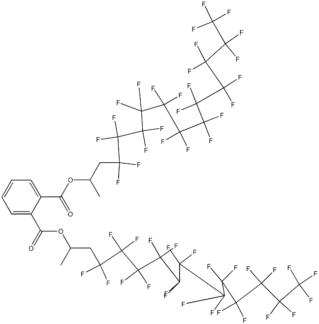 Phthalic acid di[2-(pentacosafluorododecyl)-1-methylethyl] ester Struktur