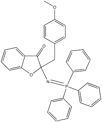 2-(p-Methoxybenzyl)-2-(triphenylphosphoranylidene)aminobenzofuran-3(2H)-one Struktur