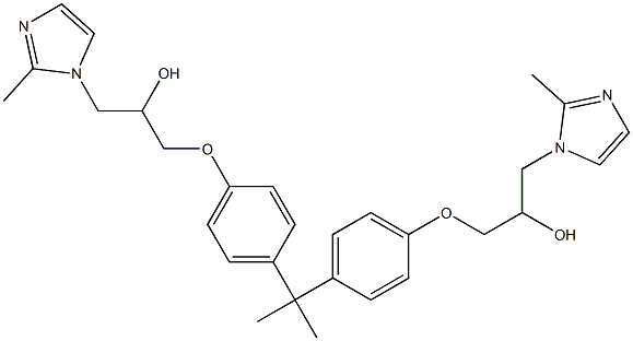 1,1'-(2,2-Propanediyl)bis[(4,1-phenylene)oxy]bis[3-(2-methyl-1H-imidazol-1-yl)-2-propanol] Struktur