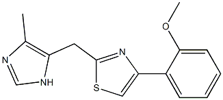 4-(2-Methoxyphenyl)-2-(4-methyl-1H-imidazol-5-ylmethyl)thiazole Struktur