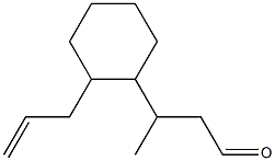 3-[2-(2-Propenyl)cyclohexyl]butanal Struktur