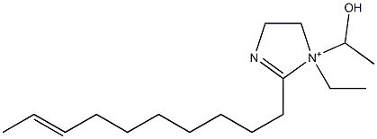 2-(8-Decenyl)-1-ethyl-1-(1-hydroxyethyl)-2-imidazoline-1-ium Struktur