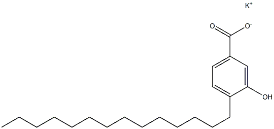 4-Tetradecyl-3-hydroxybenzoic acid potassium salt Struktur