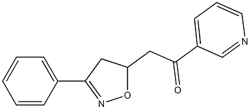 2-[(3-Phenyl-4,5-dihydroisoxazol)-5-yl]-1-(3-pyridinyl)ethan-1-one Struktur