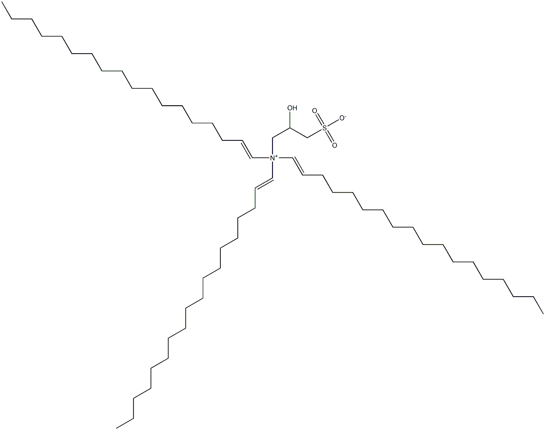 N,N-Di(1-octadecenyl)-N-(2-hydroxy-3-sulfonatopropyl)-1-octadecen-1-aminium Struktur