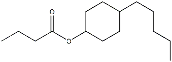 Butanoic acid 4-pentylcyclohexyl ester Struktur