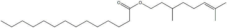 Tetradecanoic acid 3,7-dimethyl-6-octenyl ester Struktur