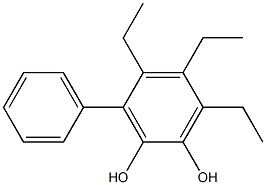 3-Phenyl-4,5,6-triethylbenzene-1,2-diol Struktur