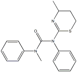 N,N'-Diphenyl-N-methyl-N'-[(4-methyl-5,6-dihydro-4H-1,3-thiazin)-2-yl]urea Struktur