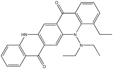 5-(Diethylamino)-4-ethyl-5,12-dihydroquino[2,3-b]acridine-7,14-dione Struktur