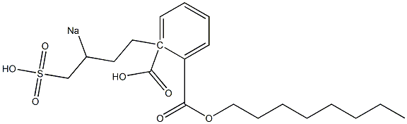 Phthalic acid 1-octyl 2-(3-sodiosulfobutyl) ester Struktur