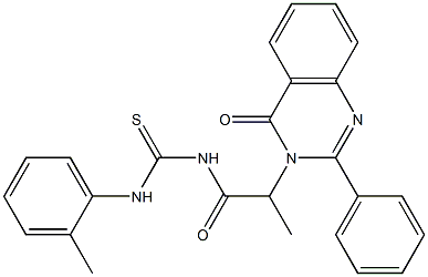 1-[2-(4-Oxo-2-phenyl-3,4-dihydroquinazolin-3-yl)propionyl]-3-(o-tolyl)thiourea Struktur