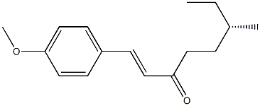 [S,(+)]-1-(p-Methoxyphenyl)-6-methyl-1-octene-3-one Struktur