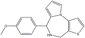 6-(4-Methoxyphenyl)-5,6-dihydro-4H-pyrrolo[1,2-a]thieno[2,3-f][1,4]diazepine Struktur