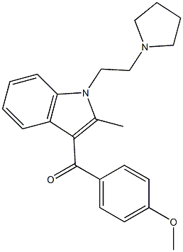 1-[2-(1-Pyrrolidinyl)ethyl]-3-(4-methoxybenzoyl)-2-methyl-1H-indole Struktur